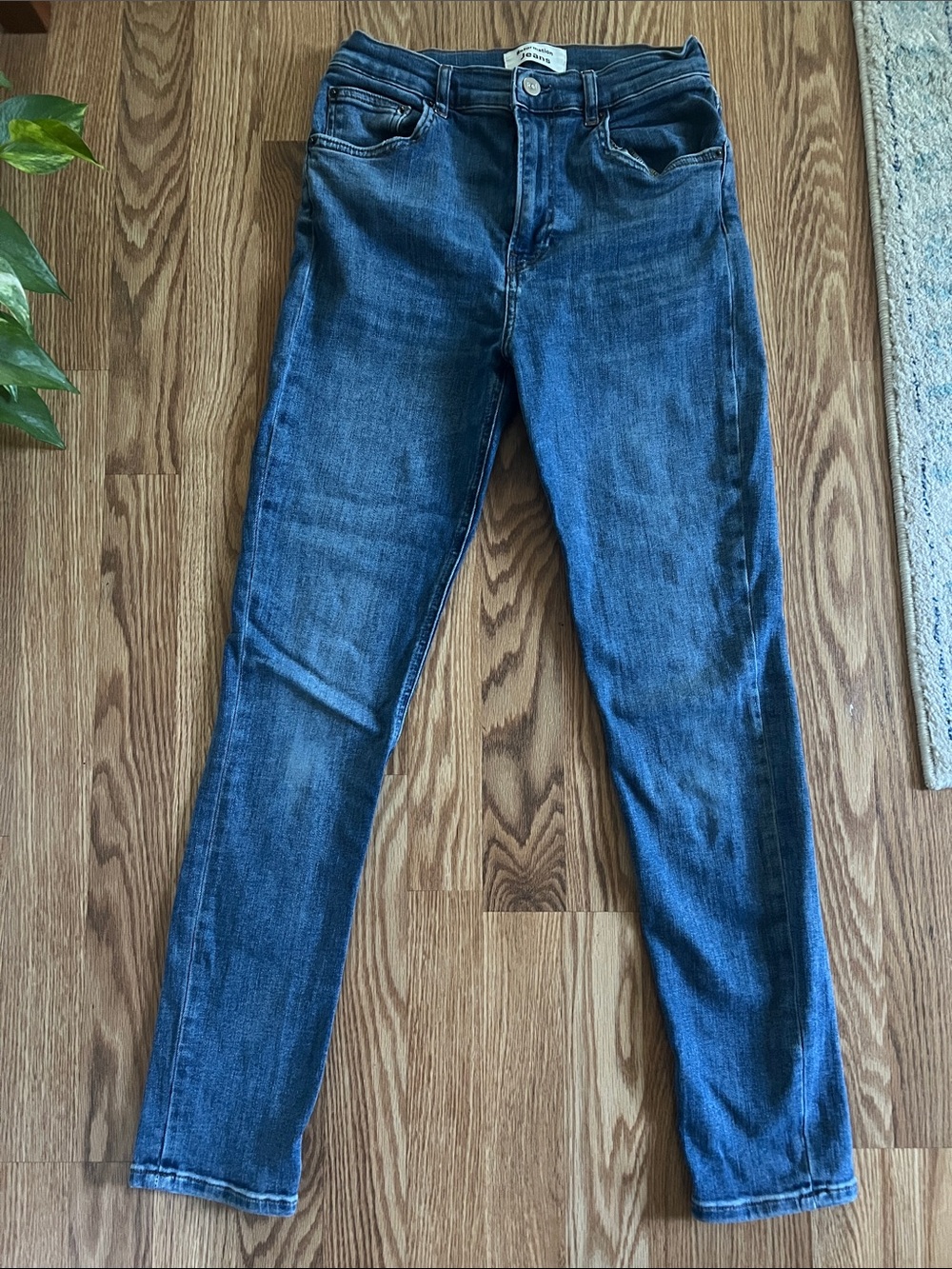 Reformation Dark Blue Skinny Jeans